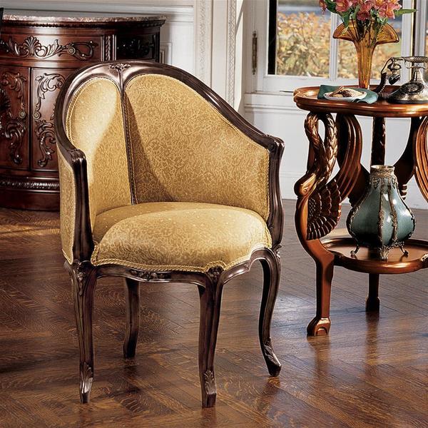 Design Toscano Louis XV Fauteuil de Bureau Chair AF1557